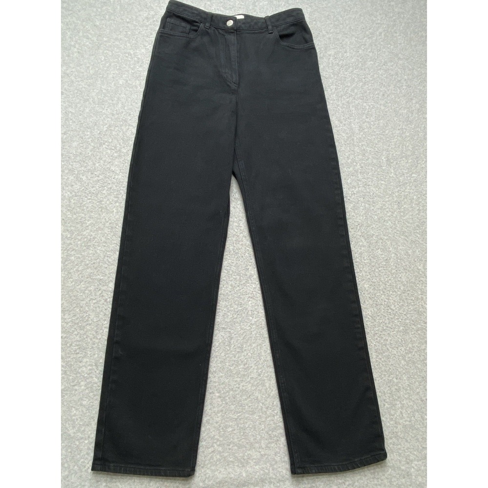 Wilfred Free Pants Jeans Womens Size 6 Black‎ Hight Rise Straight Slim Wide Leg
